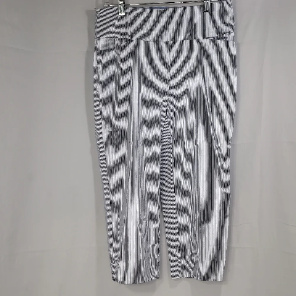 Blue and White Striped Capris with Classic Style - Picture 1 of 8
